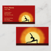 Yogaleraar Sunrise Pose horizontaal Visitekaartje (Voorkant / Achterkant)