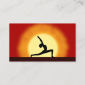 Yogaleraar Sunrise Pose horizontaal Visitekaartje (Achterkant)