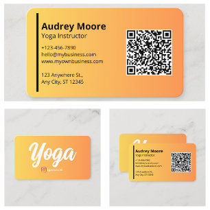 Yogaleraar Yogastudio's Professioneel Visitekaartje