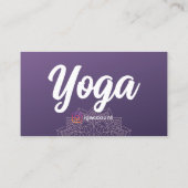 Yogaleraren Mandala Paarse Visitekaartje (Achterkant)