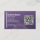 Yogaleraren Mandala Paarse Visitekaartje (Voorkant)