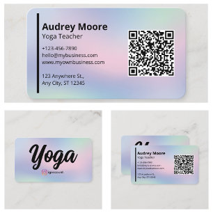 Yogalerares Moderne Yogastudio Holografisch Visitekaartje
