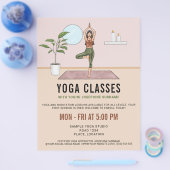 Yogales Tree Pose Yogini-instructrice Lessen Flyer (Enkel)