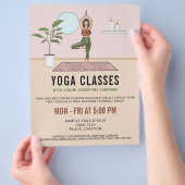 Yogales Tree Pose Yogini-instructrice Lessen Flyer (Hand)
