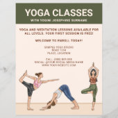 Yogalessen Yogadocent Meditatie Lessen Flyer (Voorkant)