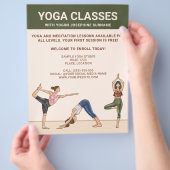 Yogalessen Yogadocent Meditatie Lessen Flyer (Hand)