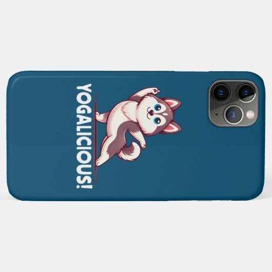 Yogalicious Schattigee Cartoon Husky Dog - Serene Case-Mate iPhone Case (Achterkant (horizontaal))