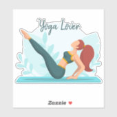 Yogaliefhebber -  Navasana Pose Design Sticker (Vel)
