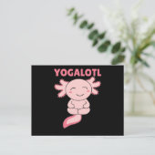 Yogalotl Axolotl maakt Yoga Lovers Sweet Animals Briefkaart (Staand voorkant)