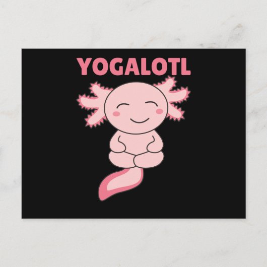 Yogalotl Axolotl maakt Yoga Lovers Sweet Animals Briefkaart (Voorkant)