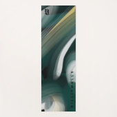Yogamat Abstract Art Zwart Groen Smaragd (Voorkant)
