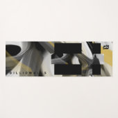 Yogamat Abstract Art Zwart Wit Goud (Voorkant (horizontaal))