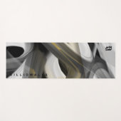 Yogamat Abstract Art Zwart Wit Goud (Voorkant (horizontaal))