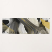 Yogamat Abstract Art Zwart Wit Goud (Voorkant (horizontaal))