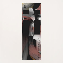 Yogamat Abstracte kunst zwart poederachtig