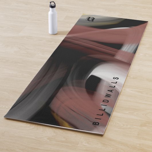 Yogamat Abstracte kunst zwart poederachtig (In situ)