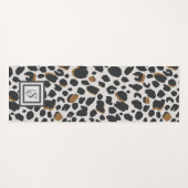 Yogamat - Luipaardprint met monogram (Voorkant (horizontaal))
