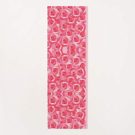 Yogamat met roze rozen (Voorkant)