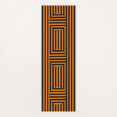 Yogamat - Optical Illusion Sinaasappel en zwart (Voorkant)