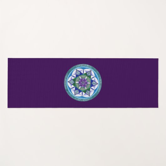 Yogamat with Sacred Geometry Mandala (Voorkant (horizontaal))