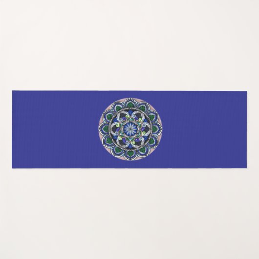 Yogamat with Sacred Geometry Mandala (Voorkant (horizontaal))