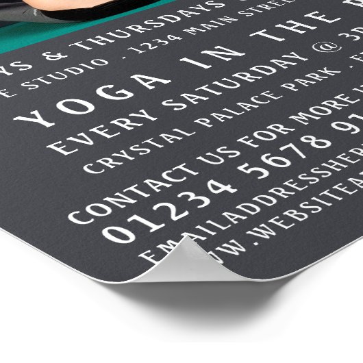 Yogamat, yogales Adverteren Poster (Hoek)