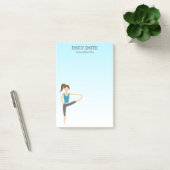 Yogameisje in hand-to-toe pose yogadocent post-it® notes (Kantoor)