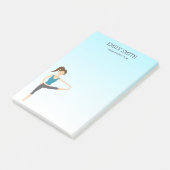 Yogameisje in hand-to-toe pose yogadocent post-it® notes (Schuin)
