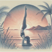 Yogameisje Sticker (Voorkant)