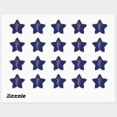 Yogameisje, yogakunst ster sticker (Vel)