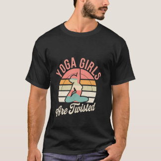 Yogameisjes zijn gedraaide oefeningen meditatie gr t-shirt