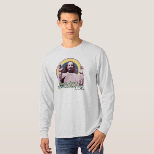 Yogananda Mannen T-Shirt PY02 (Voorkant volledig)