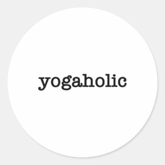 Yogaoholic' Grappig Yoga-ontwerp Yoga-leraar Yoga  Ronde Sticker