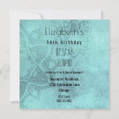 Yogapartij met yogahouding op Lotus Achtergrond Kaart (Achterkant)