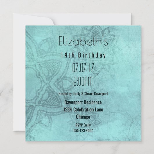 Yogapartij met yogahouding op Lotus Achtergrond Kaart (Achterkant)