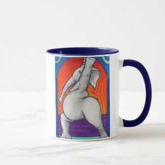 Yogaphant 4 Blue Handled Ringer Mok