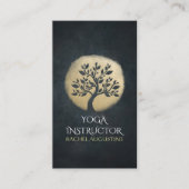 Yogastudio Meditatie-instructeur Zwarte Gouden Boo Visitekaartje (Voorkant)