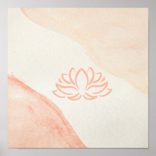 Yogastudio Poster, Zen Poster, Lotus Bloem  Poster