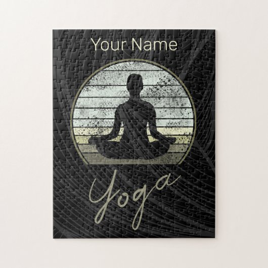 Yogatraining ontwerpmeditatie of pilates legpuzzel (Verticaal)