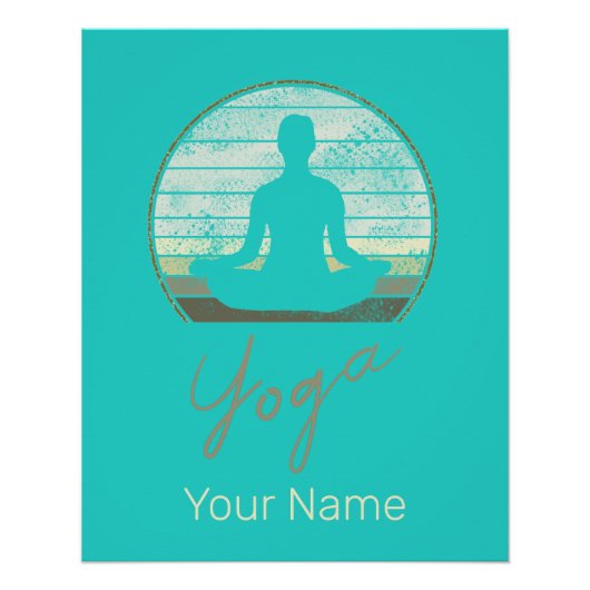 Yogatraining ontwerpmeditatie of pilates perfect poster (Voorkant)