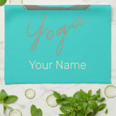 Yogatraining  ontwerpmeditatie of pilates theedoek (Gevouwen)