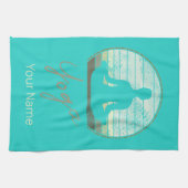 Yogatraining  ontwerpmeditatie of pilates theedoek (Horizontaal)