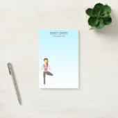Yogavrouw in boomhouding Yoga-instructeur Post-it® Notes (Kantoor)