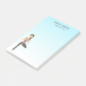 Yogavrouw in boomhouding Yoga-instructeur Post-it® Notes (Schuin)