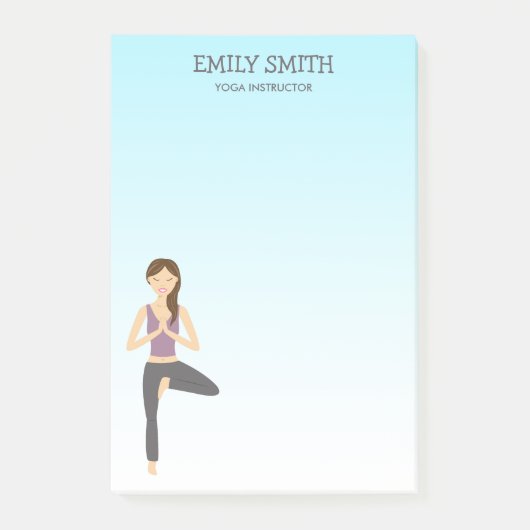 Yogavrouw in boomhouding Yoga-instructeur Post-it® Notes (Voorkant)