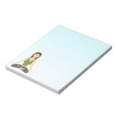 Yogavrouw in lotushouding notitieblok (Linkerzijde)