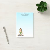 Yogavrouw in lotushouding yogadocent post-it® notes (Kantoor)