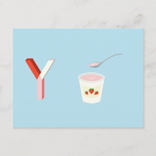 Yoghurtkaart Briefkaart (Voorkant)
