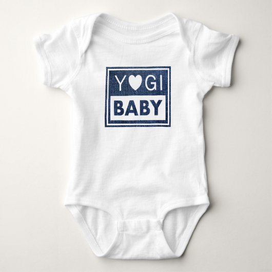 Yogi-baby bodysuit met spijkerpatronen (Voorkant)