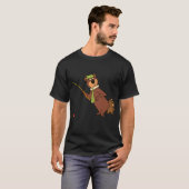 Yogi Bear aan het vissen T-shirt (Voorkant volledig)